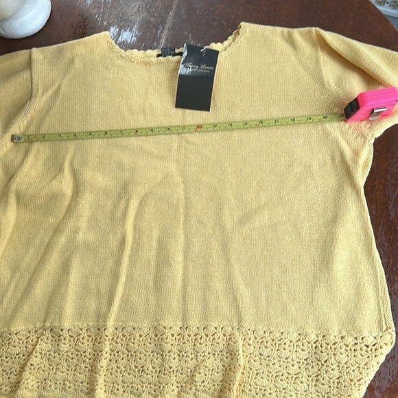 TERRY LEWIS YELLOW SWEATER Size 1X - Picture 8 of 10